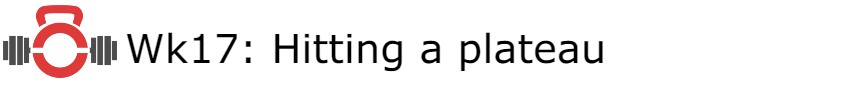 WEEK 17: Hitting a&nbsp;plateau