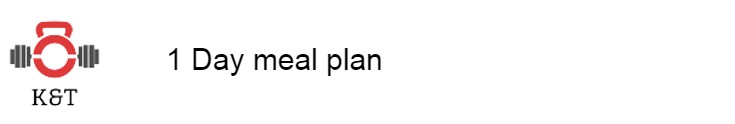 1 Day meal&nbsp;plan