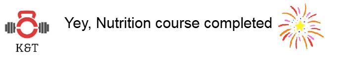 Yey, Nutrition course&nbsp;completed
