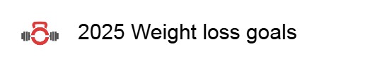 2025 Weight loss&nbsp;goals