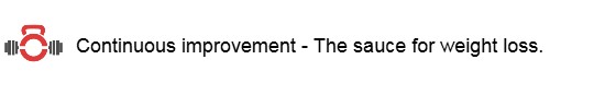 Continuous improvement – The sauce for weight&nbsp;loss.